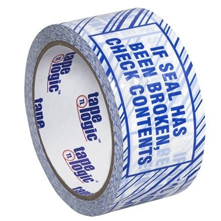 BOX PACKAGING Tape Logic¬Æ Security Tape "If Seal Has Been Broken, Check Contents" 2" x 110 Yds. White/Blue T902ST026PK